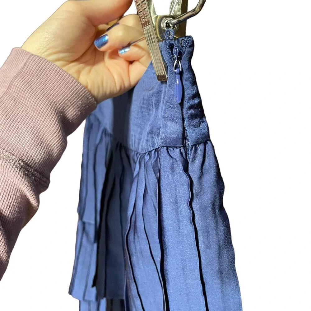 Reiss Cody Skirt Blue Tiered Size US 2‎ - Picture 2 of 8